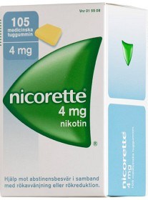 Bild på Nicorette medicinskt tuggummi 4 mg 105 st
