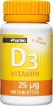 Pharbio D3-vitamin 180 tabletter