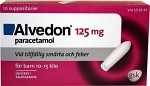 Alvedon suppositorium 125 mg 10 st