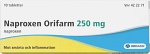 Naproxen Orifarm tablett 250 mg, 10 st