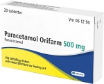 Paracetamol Orifarm tablett 500 mg 20 st
