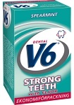 V6 Strong Teeth Fluor Spearmint, 50 st