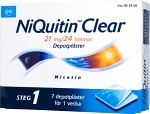 NiQuitin Clear Depotplåster 21 mg/24h 7 st
