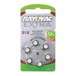 Rayovac EXTRA kvicksilverfritt 312 BRUN 6 st