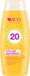 ACO Sol Extra Light Sun Lotion SPF 20, 200 ml