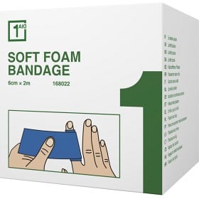 Bild på 1Aid Soft Foam Bandage Blå 6cm x 2m