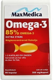 Bild på MaxMedica Omega-3 85% 500 mg, 90 kapslar