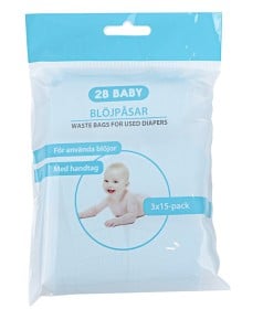 Bild på 2B Baby Blöjpåsar 3x15-pack