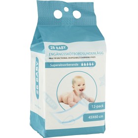 Bild på 2B Baby Skötbordsunderlägg 45x60 cm 12-pack