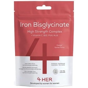 Bild på 4 HER Iron Bisglycinate med folsyra 120 tabletter