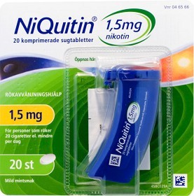 Bild på NiQuitin, komprimerad sugtablett 1,5 mg 20 st