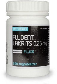 Bild på Fludent Lakrits, sugtablett 0,25 mg 200 st