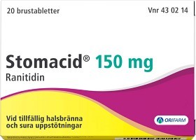 Bild på Stomacid, Brustablett 150 mg 20 st