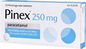 Bild på Pinex, filmdragerad tablett 250 mg 20 st