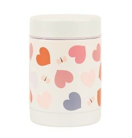 Bild på A Little Lovely Company Insulated Stainless Steel Food Jar, Hearts