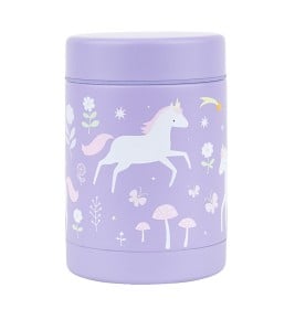 Bild på A Little Lovely Company Insulated Stainless Steel Food Jar, Unicorn Dreams