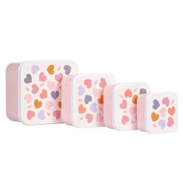 Bild på A Little Lovely Company Lunch & Snack Box Set, Hearts