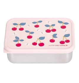 Bild på A Little Lovely Company Stainless Steel Lunch Box with PP Lid, Cherries