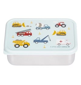 Bild på A Little Lovely Company Stainless Steel Lunch Box with PP Lid, Vehicles