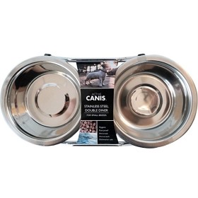 Bild på Active Canis Double Dine Mat & vattenskål 2 x 0,4 l