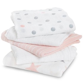 Bild på Aden Anais Essentials Muslin Squares Doll Pink 5-pack