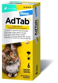 Bild på AdTab 48 mg tuggtabletter för katt (>2-8 kg) 6 st