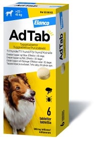Bild på AdTab 900 mg tuggtabletter för hund (>22-45 kg) 6 st