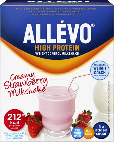Bild på Allévo High Protein Pulver Jordgubb, 10 påsar