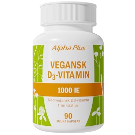 Bild på Alpha Plus Vegansk D3-vitamin 1000 IE 90 kapslar