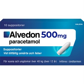 Bild på Alvedon, suppositorium 500 mg 10 st