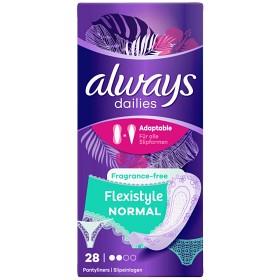 Bild på Always Dailies Flexistyle Normal 28 st doftfri
