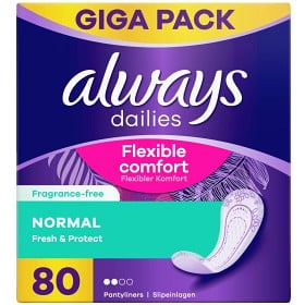 Bild på Always Dailies Normal Fresh & Protect 80 st doftfri