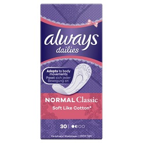 Bild på Always Dailies Normal Classic Soft Like Cotton 30 st doftfri