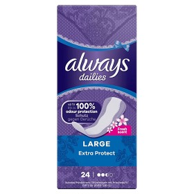 Bild på Always Dailies Extra Protect Large Fresh Scent 24 st