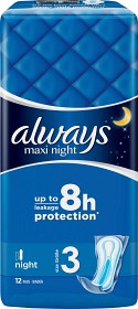 Bild på Always Maxi Night 12 st oparfymerad