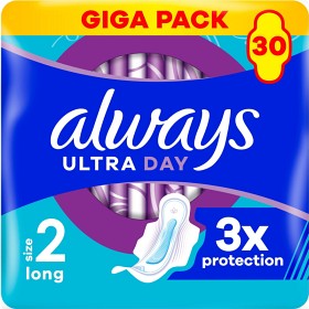 Bild på Always Ultra Bindor Long (Storlek 2) med vingar 30 st