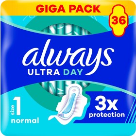 Bild på Always Ultra Bindor Normal (Storlek 1) med vingar 36 st