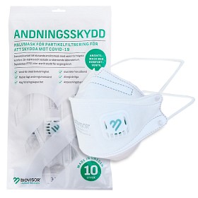 Bild på Biovisor Andningsskydd FFP2 10-pack med ventil