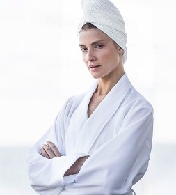 Bild på Aquis Waffle lång hårhandduk