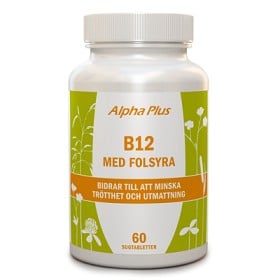 Bild på Alpha Plus B12 med folsyra 60 sugtabletter
