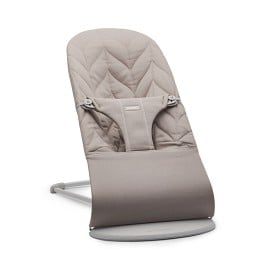 Bild på BabyBjörn Babysitter Bliss Vävd, Bladmönstrad quilt Sandgrå