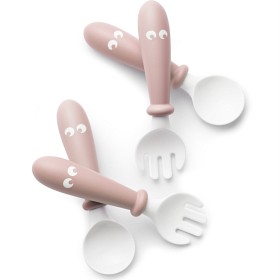 Bild på BabyBjörn Bestick Sked&Gaffel 2-pack Blekrosa