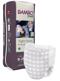 Bild på Bambo Nature Dreamy Night Pant L 8-15, Girl (35-50 kg) 10 st