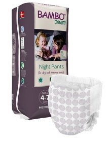 Bild på Bambo Nature Dreamy Night Pants M 4-7 Girl (15-35 kg) 10 st