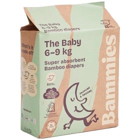 Bild på Bammies bambublöja The Baby 6-9 kg 32 st