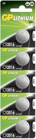 Bild på Batteri Lithium CR2016, 5 st