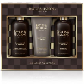 Bild på Baylis & Harding Black Pepper & Ginseng Men's Luxury Bathing Trio Gift Set