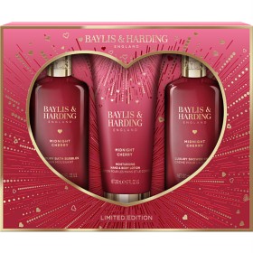 Bild på Baylis & Harding Midnight Cherry Luxury Body Trio Gift Set 800 ml