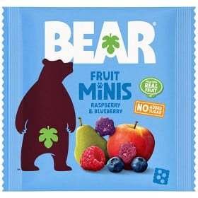 Bild på Bear Fruktbitar Hallon & Blåbär 20 g