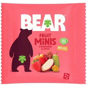 Bild på Bear Fruktbitar Jordgubb & Äpple 20 g